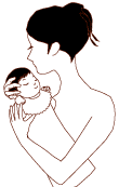 赤ちゃんを抱っこ